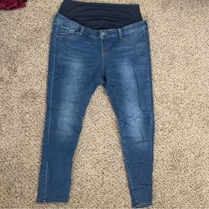 Full Panel Maternity Skinny Jeans, medium Wash, Size 18